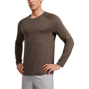 Haut de sport léger pour homme, anti-UV, séchage rapide, en tissu Spandex/Polyester, manches longues, écologique et confortable - Product Image 1
