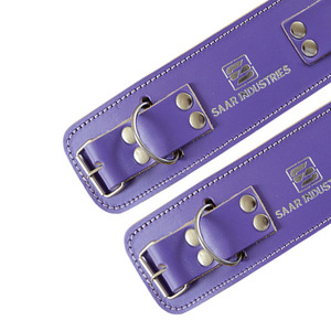 สายรัดข้อเท้าหนังแบบหนาพร้อมหัวเข็มขัดปรับได้ - อุปกรณ์ยึดสายเคเบิลสำหรับการฝึกความแข็งแรงของร่างกายส่วนล่างระดับมืออาชีพ - Product Image 4