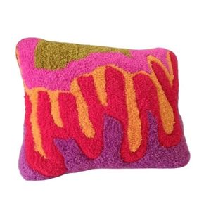 Bohemian Knitted Rectangle Cushion Cover Abstract Geometric Pattern Handmade Wool Acrylic Home Decor Pillow Case at Wholesale - Product Image 1