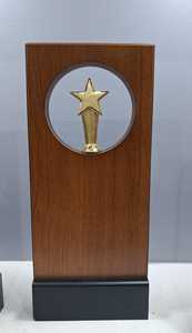 Premium Quality Wooden Trophy with Glossy and Matte Finish Options - Product Image 3