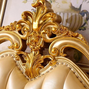 Classic Vintage Design King Bed Carved Bedroom Furniture with Classic Style Royal for Home Furniture Decoration - Product Image 4