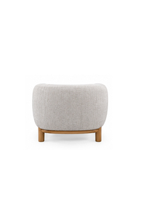 Fauteuil rembourré moderne avec pieds en bois, revêtement en tissu, design minimaliste pour salon, meubles de maison - Product Image 6