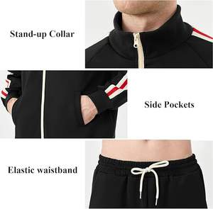 Fournisseur de survêtements de sport personnalisés en gros pour le printemps, à faible MOQ, coupe régulière, confortables, vestes unies ou imprimées - Product Image 6