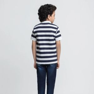 Chemises polo rayées pour enfants, personnalisées, col rabattu, manches courtes, uniforme scolaire décontracté pour garçons - Product Image 3