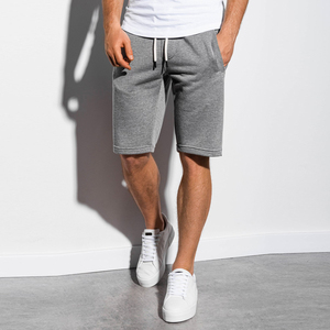 Casual Streetwear Sweat Shorts 360 Grams Woolen Breathable Windproof Knee Length <b>Drawstring</b> Closure Lightweight Soft Relaxed Fit - Product Image 1