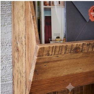 Wooden <b>Wall</b> <b>Mounted</b> Storage <b>Shelf</b> Double Tier Rustic Style For Living Room Neatening And Organization - Product Image 3