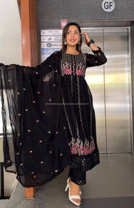 2024 diseñador paquistaní ropa de boda embalaje Premium 3 piezas vestidos cosidos traje largo Salwar para fiestas - Product Image 5