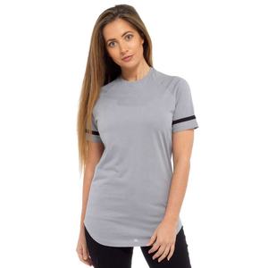 Camiseta Casual de Manga Corta para Mujer, Talla Grande, Ecológica, 180g, Algodón/Poliéster, Corte Ajustado, Cuello en V, con Parches de Logotipo Personalizados, Transpirable - Product Image 4