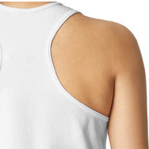 เสื้อกล้ามทรง Racerback สีขาวสำหรับผู้หญิง ยี่ห้อ CVC รุ่นพรีเมียม เสื้อแขนกุดสำหรับออกกำลังกาย น้ำหนักเบา เหมาะสำหรับวิ่ง ฟิตเนส และเล่นกีฬา - Product Image 5