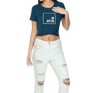 Camisetas de algodón para mujer, hechas a medida, con un look moderno y a la moda, con los estilos más recientes, perfectas para un uso informal. - Product Image 6