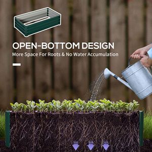 Fioriera Rialzata in Metallo Zincato 4FT X 2FT X 1FT per Coltivazione di Verdure, Fiori ed Erbe - Migliora lo Spazio Verde - Product Image 5