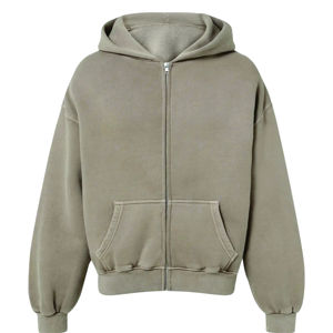 Vente en gros de pull à capuche 100% coton pour hommes, molleton de haute qualité, imprimés personnalisés, motif uni, saison d'hiver - Product Image 1