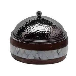 High-End Cookware Casseroles Mother of Pearl Inlay and Stainless Steel Perfect Food Warmers for Special Occasion and Fine Dining - Product Image 6
