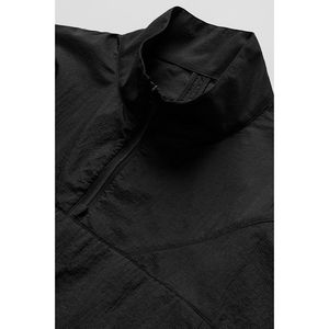 Veste coupe-vent courte en nylon personnalisée pour femme avec fermeture éclair quart de tour – Coupe-vent court confortable - Product Image 5