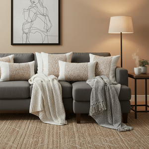 SOGA Ensemble de 6 taies d'oreiller classiques douces et carrées 4x45cm et housses lombaires Kalen Rose Gold 2x30x50cm - Product Image 5