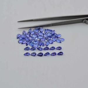 Pierre semi-précieuse naturelle Tanzanite bleue 3x4mm, taille poire facettée, en vrac, pour bijoux, vente en gros, pierre précieuse tendance, meilleure collection 2026 - Product Image 2