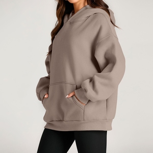 Sudadera con capucha para mujer a precio económico, suave, de forro polar, informal, para chicas, para uso diario en invierno. - Product Image 3