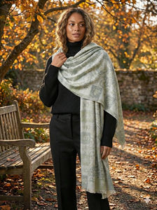 Châles Ahe pour femmes adultes, élégants, à motif géométrique en forme de feuille, en viscose, effet cachemire, double face, hiver, color block, respirants, 110 cm x châles - Product Image 6