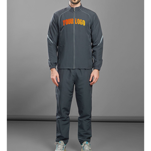 Wholesale Winter Casual Solid Hooded Plus Size Customized Logo Embroidery Breathable Lightweight Tracksuits Men's Organic Cotton - Product Image 3