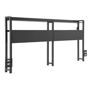 Cabecera de Cama Ajustable en Altura, Tamaño Queen, 61Lx41.7Hx6.3W, con Luz LED, Estación de Carga, 2 Estantes, Fácil Montaje, Independiente, Negra - Product Image 1