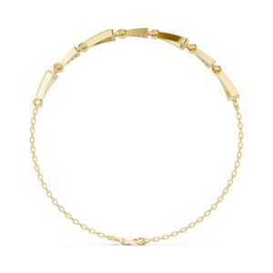 Bracelet en or jaune 9 carats de qualité supérieure avec maillons triangulaires et diamants, bracelet en or jaune 9 carats avec maillons infinis et diamants pour femmes, en vente - Product Image 4