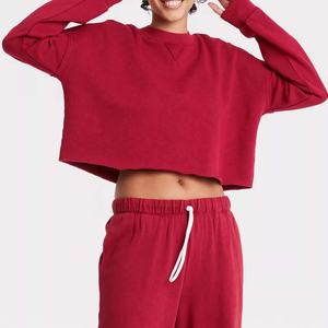 PIHA SPORTS Camiseta sin mangas de cuello redondo para mujer, de algodón grueso y forro polar, tejido elástico ecológico, cálida, de manga larga, para fiesta - Product Image 2