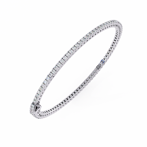 Classic 2mm Round Diamond Tennis <b>Bracelet</b> – 4 Prong Basket 2ct CVD Lab Diamond 10K 14K 18K <b>Solid</b> Rose Gold Line Wristlet - Product Image 6