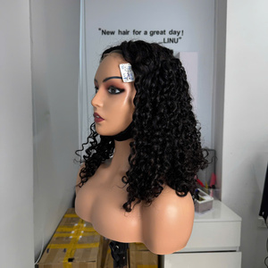 Vietnamese Virgin Human Hair for Curly Blonde Mix <b>Long</b> Natural Color Super Double Drawn Transparent Lace Front <b>Wigs</b> - Product Image 3