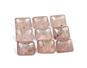 Quartz Fraise AAA Facetté Octogonal Coupe Princesse 8*6 mm 10*7 mm 100% PIERRE PRÉCIEUSE NATURELLE Pour la Fabrication de Bijoux à Prix de Gros - Product Image 4