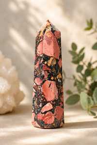 Obelisco de Jaspe, Torre de Cristal, Piedra Natural Pulida, Decoración para el Hogar, Forma de Pirámide, Pieza de Colección - Product Image 2