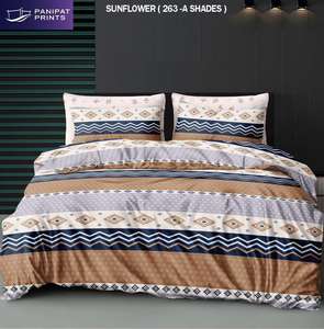 Parure de lit King Size imprimée en microfibre 400TC avec drap-housse à poches profondes et taies d'oreiller – Qualité hôtelière et hospitalière toutes saisons - Product Image 5