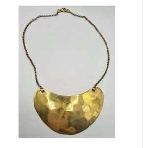 Magnifique collier en cuivre et laiton plaqué or 1K, design moderne sculpté, fait main, respectueux de l'environnement, haute qualité, finition lisse - Product Image 6