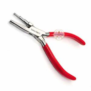 Alicates de conformado de 3 pasos con punta redonda y cóncava de acero inoxidable de 5.5 pulgadas para doblar alambre, hacer bucles, fabricar pulseras y proyectos de bricolaje - Product Image 1