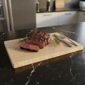 Tabla de Cortar y Plato para Servir de Bambú, Duradera, Forma Rectangular, 12 mm de Grosor, Apta para Lavavajillas - Product Image 3