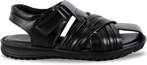 Sandalias de Piel Auténtica Negra de Primera Calidad, Punta Redonda, Sin Cordones, para Hombre, Ligeras, Transpirables, Reciclables, Duraderas, Casuales, para Exteriores - Product Image 6