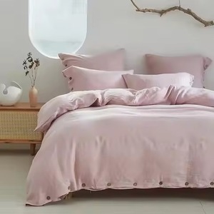 Juego de Ropa de Cama de Lujo de 3 Piezas, Funda de Edredón Transpirable que Absorbe el Sudor, Fundas de Almohada Duraderas, Juego de Edredón 100% Lino - Product Image 4