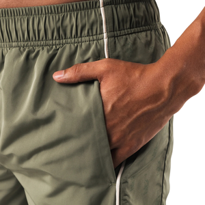 Shorts de bain pour hommes, bleu clair uni, à séchage rapide, écologiques, avec cordon de serrage, pour le surf, la natation, la plage, les sports nautiques - Product Image 5