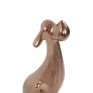 Escultura Metálica Hecha a Mano, Estatua Decorativa de Lujo para Sala de Estar, Escultura Moderna de Perro en Aluminio para Interiores - Product Image 3