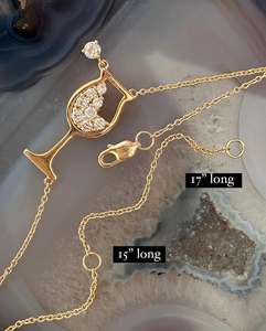 Collar con Colgante de Diamante en Forma de Copa de Vino de Lujo, Chapado en Oro, con Diamante Cultivado en Laboratorio, para Mujer, Joyería Personalizada al por Mayor - Product Image 4