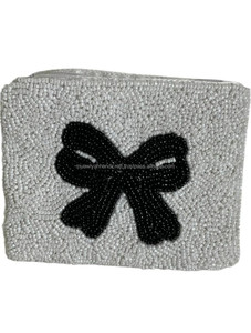 Wholesale Mini Beaded coin pouch Compact enough to hold lip balm breath mints or safety pins for quick touch-ups and other uses - Product Image 2
