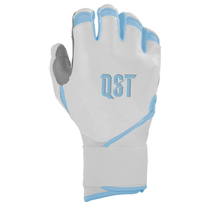 Gants de frappe de baseball haut de gamme blancs pour droitier, à doigts entiers, avec manchette longue, fermeture auto-agrippante, antidérapants, respirants et anti-humidité - Product Image 4