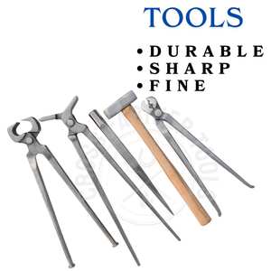 Kit d'outils de fermeur équin avec tablier de fermeur, tire-clous, écarteur de sabots, pince à sabots, marteau de fermeur et extracteur de sabots - Product Image 6