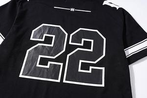 เสื้อเบสบอลแบบมีหมายเลขและชื่อแบรนด์ตามสั่ง ผลิตจำนวนน้อยได้ ชุดฝึกซ้อมทีม เสื้อเบสบอลแบบยูนิฟอร์ม ผลิตจากผ้าโพลีเอสเตอร์/คอตตอนถักทอ เป็นมิตรกับสิ่งแวดล้อม - Product Image 5