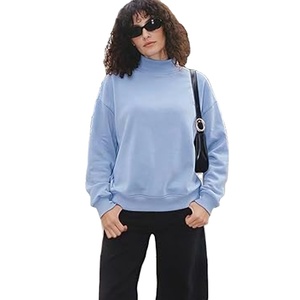 Sweat-shirt à col roulé unisexe, coupe classique, impression personnalisée, doublure en polaire, respirant, OEM, marque privée, décontracté, 100% coton - Product Image 1