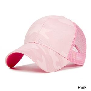 Red Logo Mesh Ponytail <b>Cap</b> Breathable Adjustable Unisex Outdoor Spring Summer Casual Leather 3D Embroidery Hat - Product Image 3