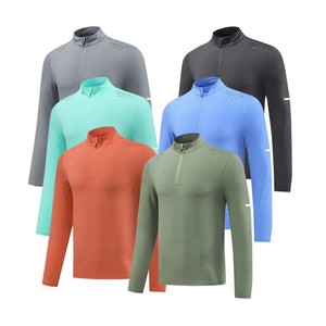 T-shirt décontracté pour homme en coton 100% à manches courtes, col rond, respirant, séchage rapide, coupe classique, couleur orange - Product Image 4