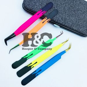 Pinzas Profesionales para Extensión de Pestañas, Acero Inoxidable Puntiagudo, Antimagnéticas, Mango Cómodo, Mega Volumen, Diseños Personalizados - Product Image 3