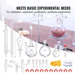 Kit di Distillazione in Vetro Borosilicato 3.3 con Giunto 24/40, Capacità 1000ml per Distillazione di Oli Essenziali, Evaporatore Rotante per Laboratori - Product Image 2