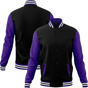Top Quality Men's Tom Hardy Venom Varsity <b>Jacket</b> Black and Grey Wool and <b>Leather</b> Sleeves <b>Jacket</b> - Product Image 3