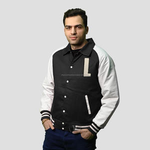 Unisex personalizable invierno Varsity chaquetas 100% algodón sarga Letterman diseño para hombres y mujeres al por mayor - Product Image 3